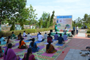 Staff Performing Yoga.