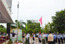 Shri.Nachiketa Rout, Director Hoisting the tricolor National flag