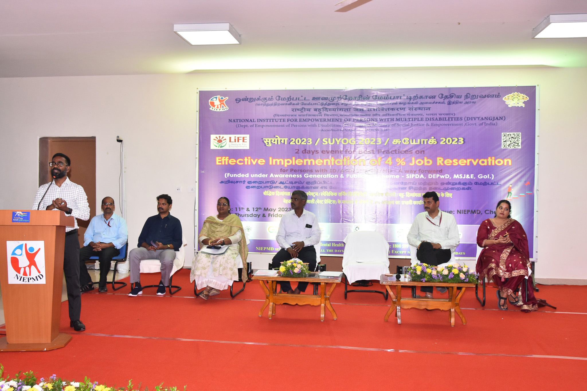 Chief Guest Shri.V.Nandakumar, IRS, delivering the Inaugural address