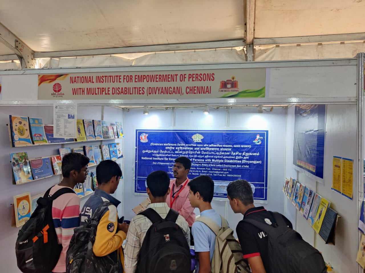 School students visit of NIEPMD Stall