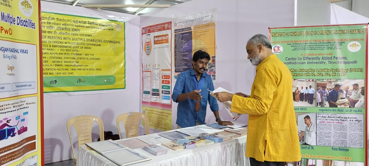 School students visit of NIEPMD Stall