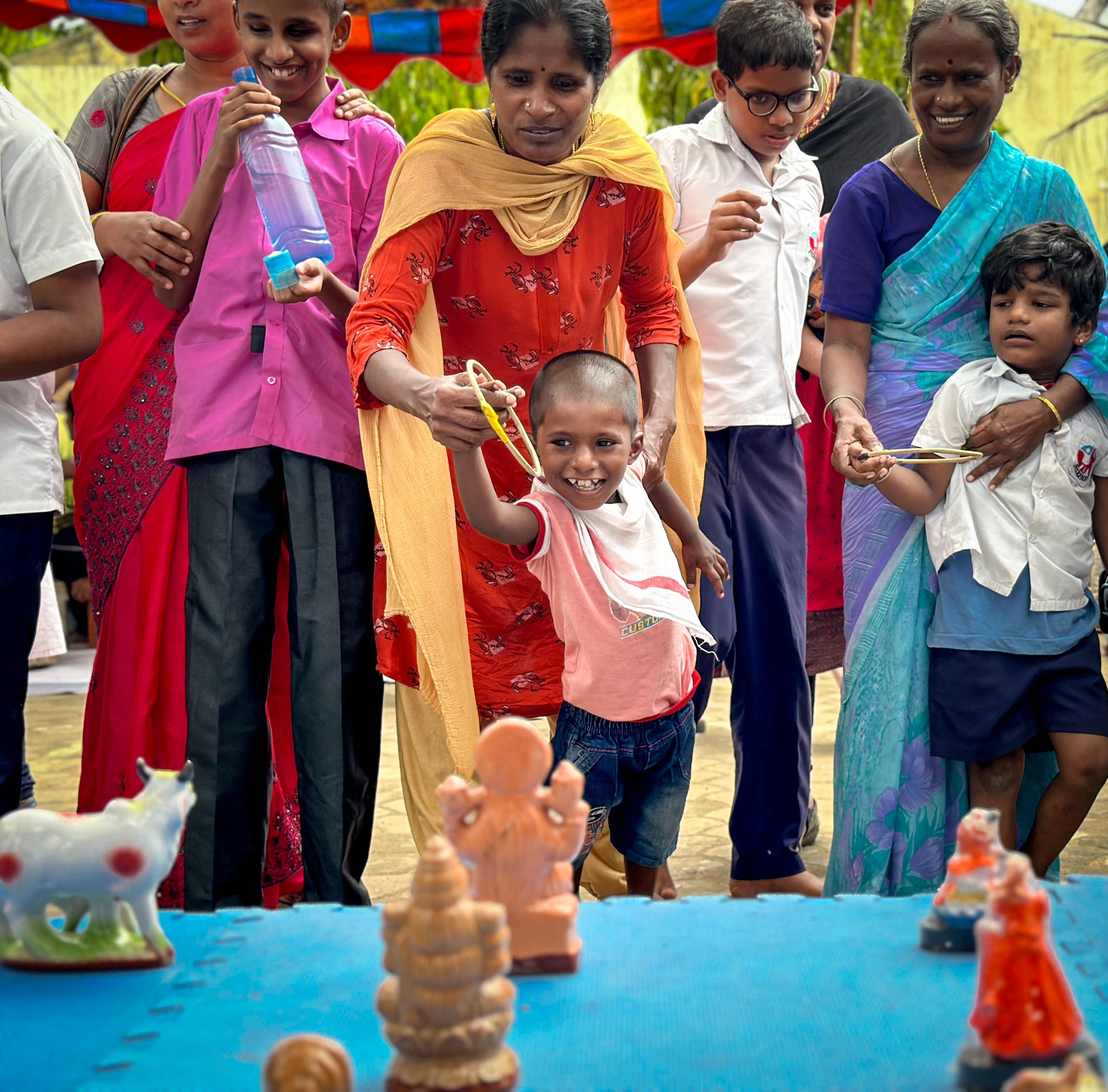 School students visit of NIEPMD Stall