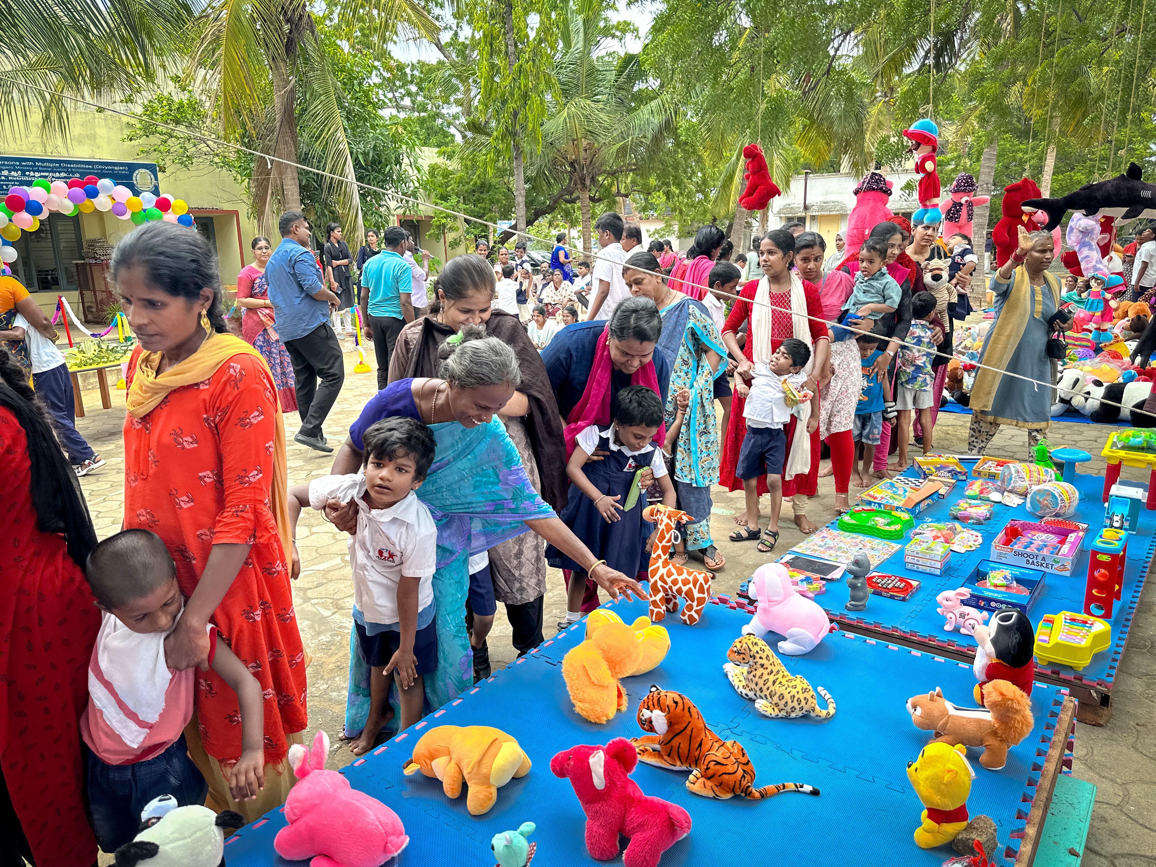 School students visit of NIEPMD Stall